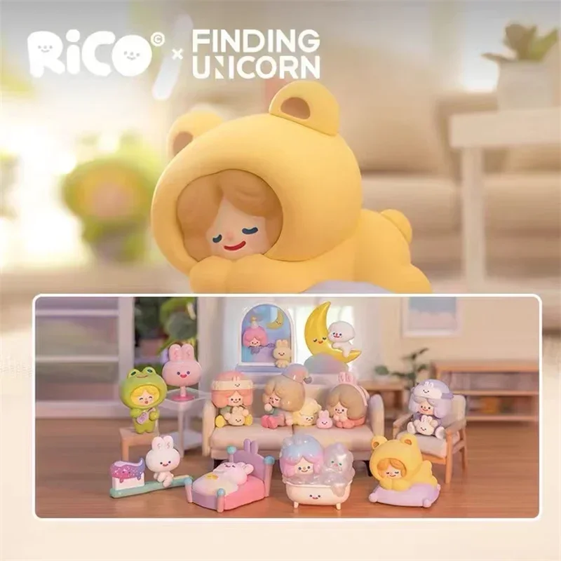 

Rico Happy Dream Series Cute Cartoon Figures Mystery Box Table Decoration Collectible Toy Kids Birthday Desktop Decoration Gift