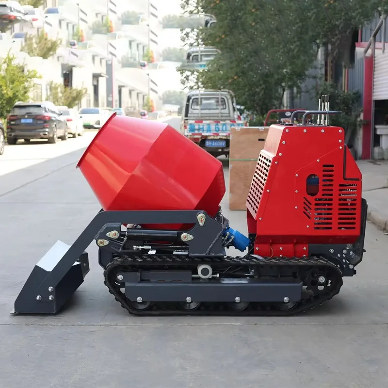 Portable Concrete Mixer Machine Mini Small Dumper Concrete Mixer  Crawler Mini Dumper