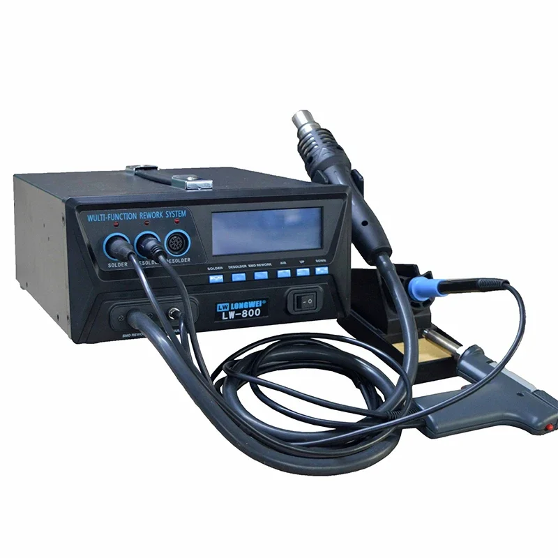 Stasiun solder BGA rework dengan alat las lainnya yang kuat, USB 3 in 1, SMD Hot Air Solder, dan peralatan meja las lainnya.