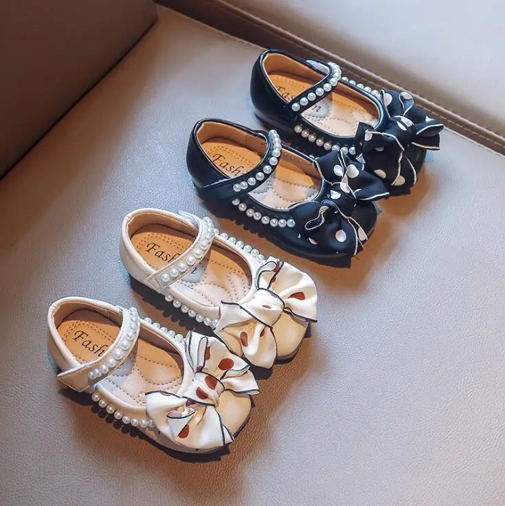 

Детская обувь, Новинка осени 2024, стильные туфли принцессы для маленьких девочек с милым бантом, модные кожаные туфли для девочек, размеры 21-36
