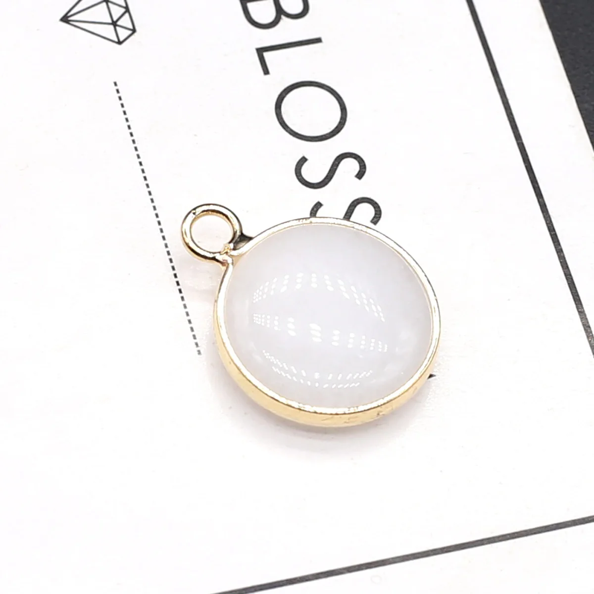 Natural Stone Pendant Round Shape Gemstone Exquisite Charms for Jewelry Making Diy Bracelet Necklace Earrings Accessories Gifts