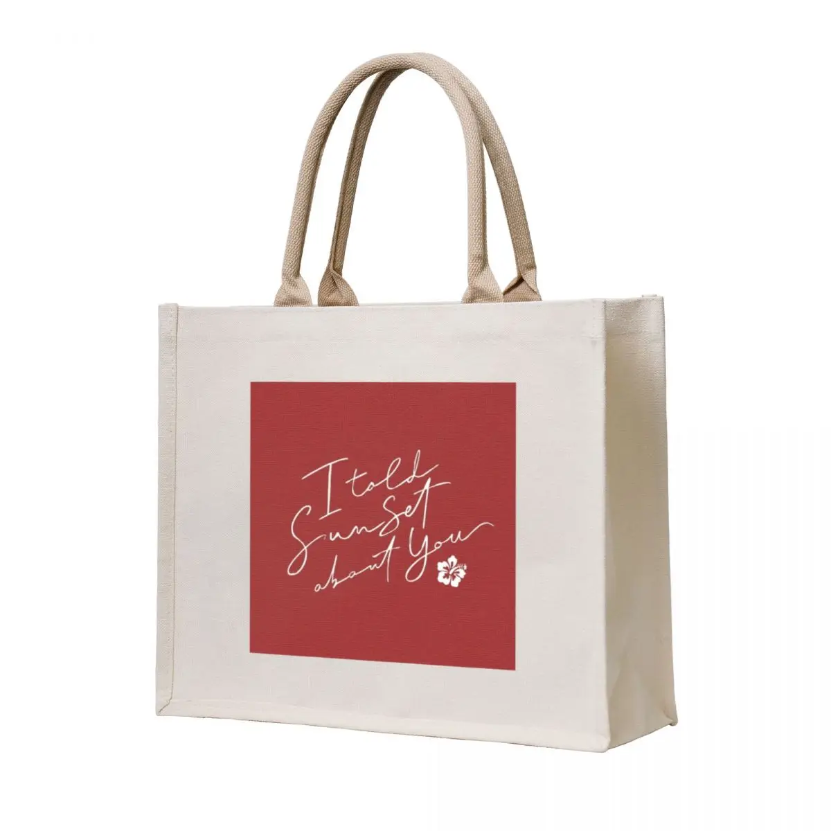 

I told sunset about you Tote Bag canvas shopping bag personalized tote Fabric bag sacs de shopping