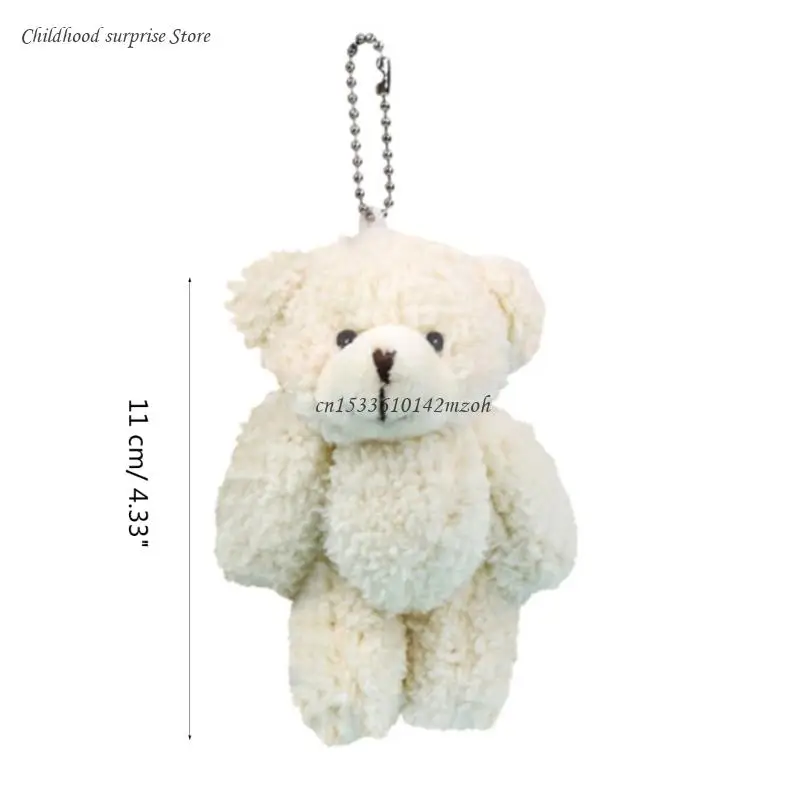 Plush Bear Keychain Women Girl Purse for Handbag Decors Accessories Dropship