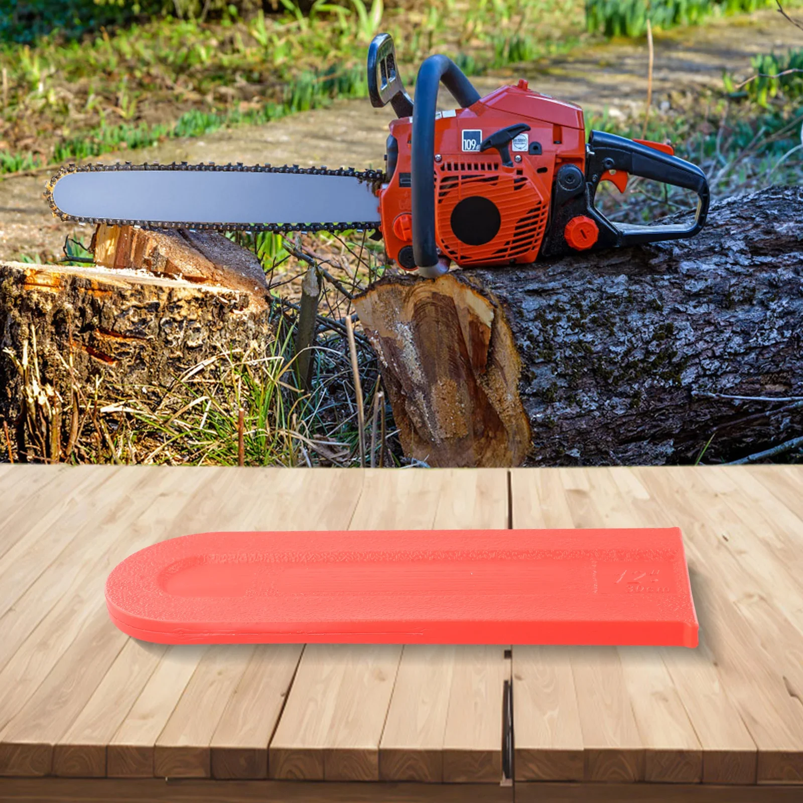 

Chainsaw Bar Cover Protector Scabbard with Guide Plate for 12 16 18 20 Chainsaw Bars Prevents Rust and Scratches