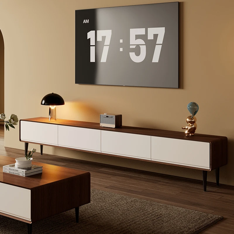 

Modern Solid Wood TV Cabinet, Simple Living Room, Large And Small Apartment Cabinets, Home Cabinets, Nordic TV Cabinets