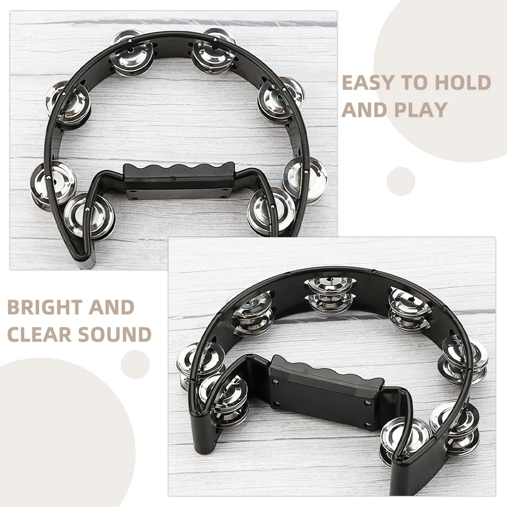 16-teiliges zweireihiges Tamburin-Handgerät aus Metall mit Jingle-Schlaginstrument für Kinder und Erwachsene, Party, Konzert, Klassenzimmer, Säugling