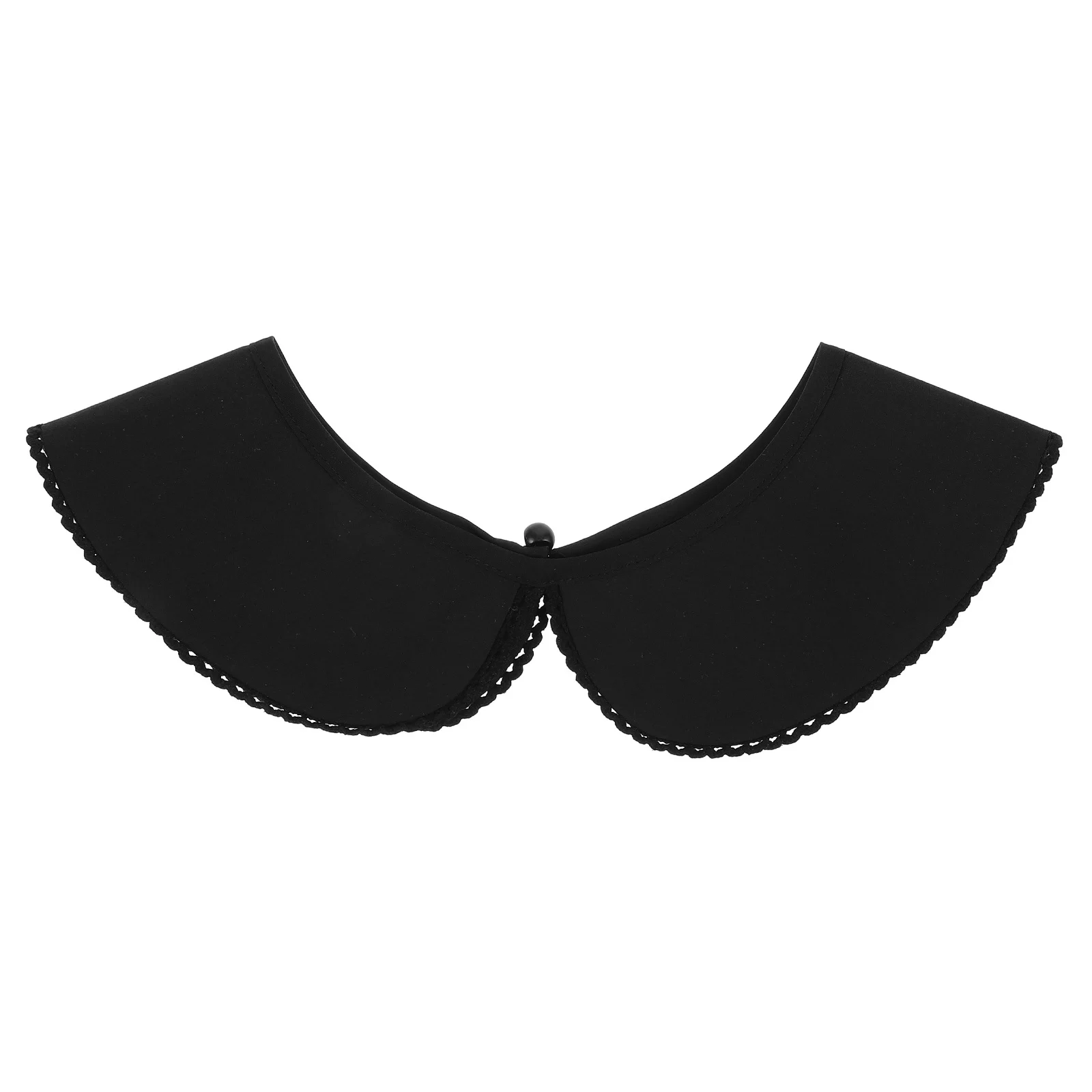

White Cotton Lace False Collar Detachable Shirt Lapel Choker for Women Autumn Blouse Layering Fake Collar