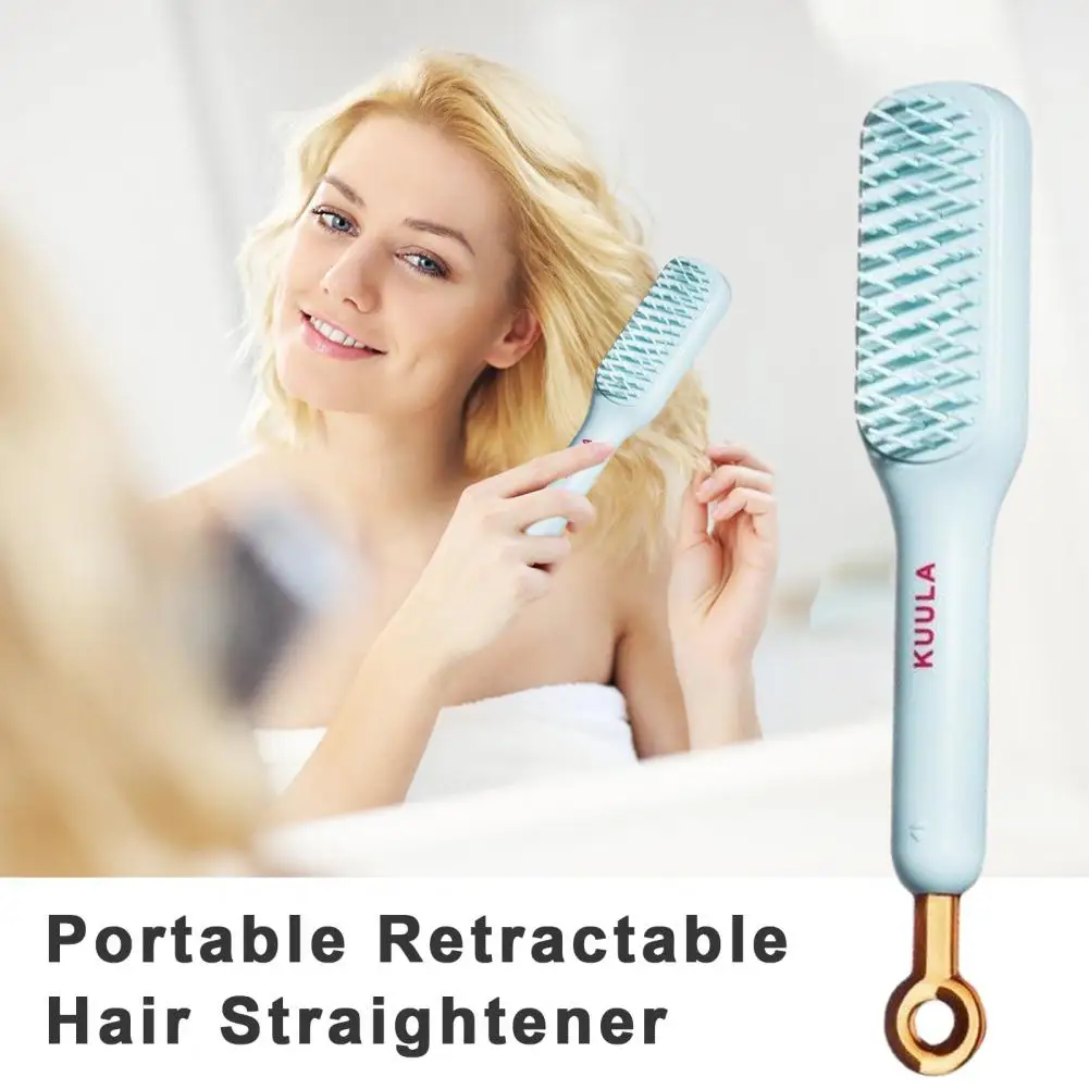 

22.2cm Telescopic Massage Comb Self-Cleaning Anti-Static One-Pull Clean Retractable Swivel Shaping Massage Comb Brush Hairbrush