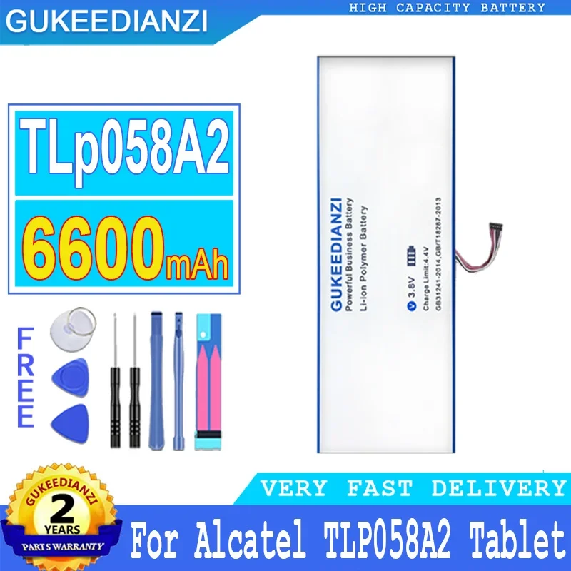 

Bateria 6600mAh High Capacity Rechargeable Battery For Alcatel TLP058A2 Portable Battery