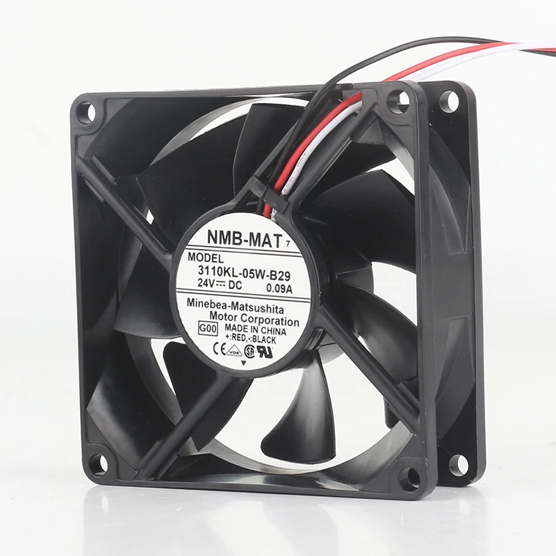 Case fans original NMB  3110KL-05W-B29/ B39 / B49 / B50 / B55 / B59 / B69 B79 / B89/  8025 24 v 0.09 A  8cm  cooling fan