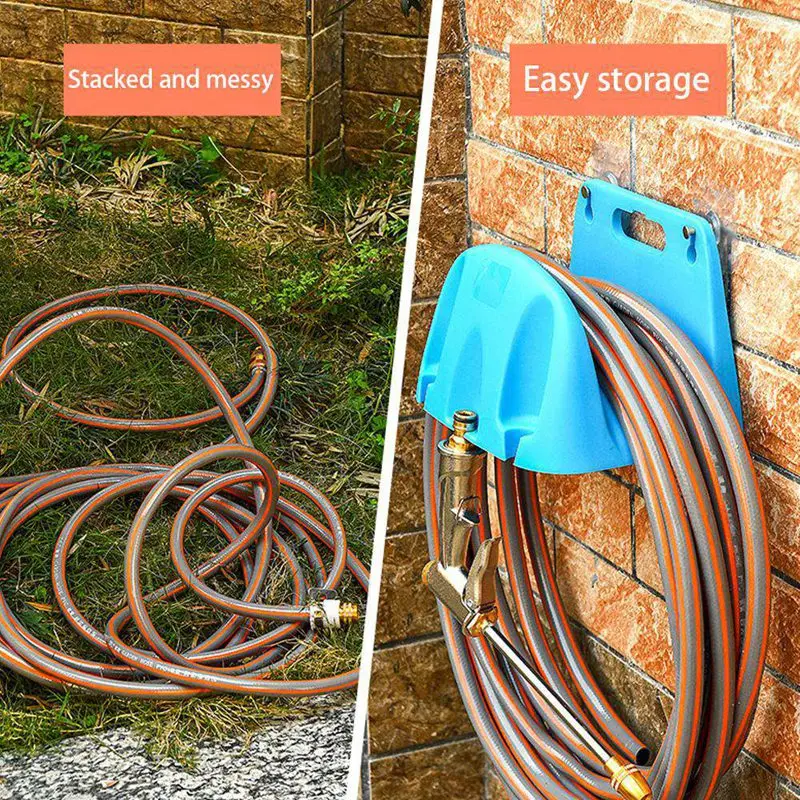 ABAE-Wall Mounted Garden Irrigation Hose Hanger Plastic Style Watering Hose Organizer Storage Bracket Pipe Winding Frame