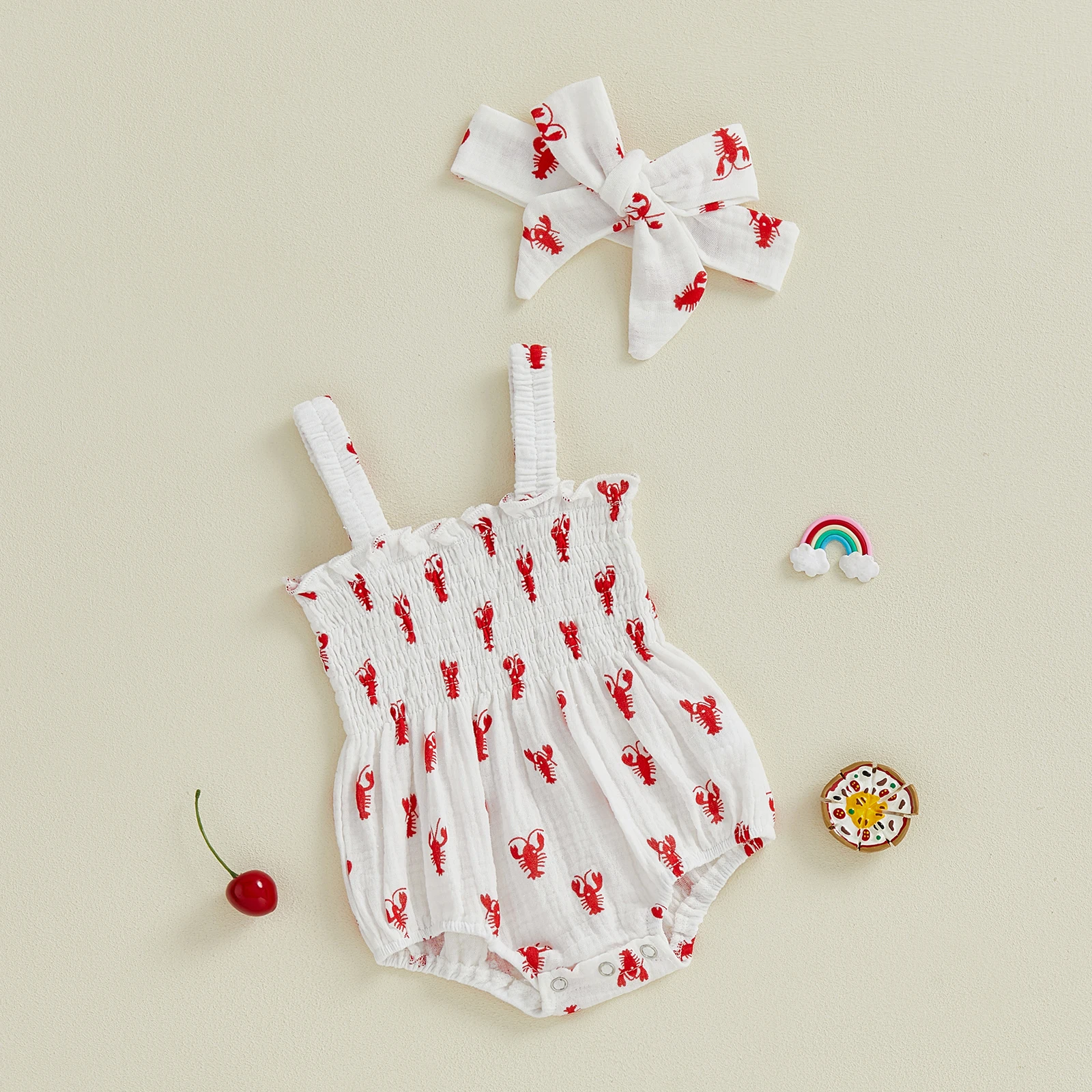 الصيف الوليد الطفل بنات ملابس - مراجعة Baby Summer Linen Sleeveless Jumpsuit وسعره