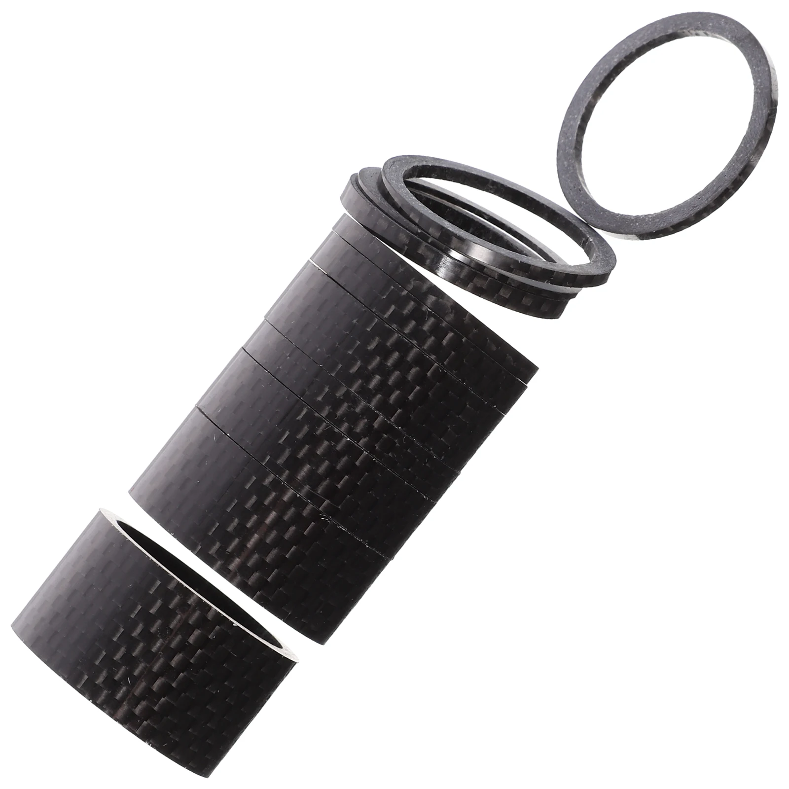 

11pcs Carbon Fiber Headset Spacers Bicycle Stem Spacers Adjustable Durable Lightweight Bike Accessories For Road Cycling Comfort