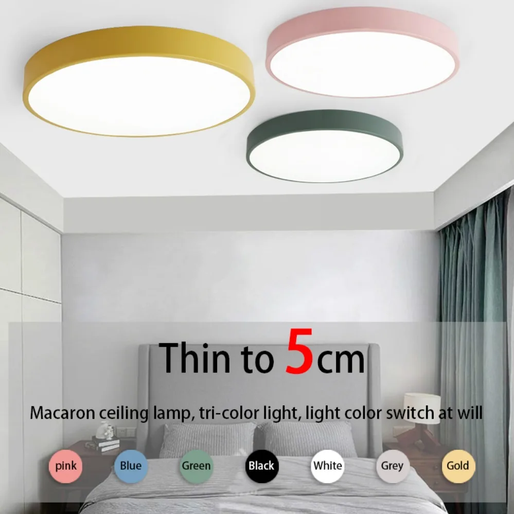 

Macaron LED Nordic ceiling light creative modern minimalism living room bedroom study room corridor balcony Indoor lighting