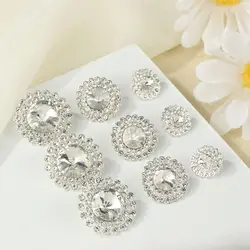 10 pz/set di alta qualità fai da te ricamo artigianato decorazione camicia bottoni bottoni strass in metallo accessori Scrapbook