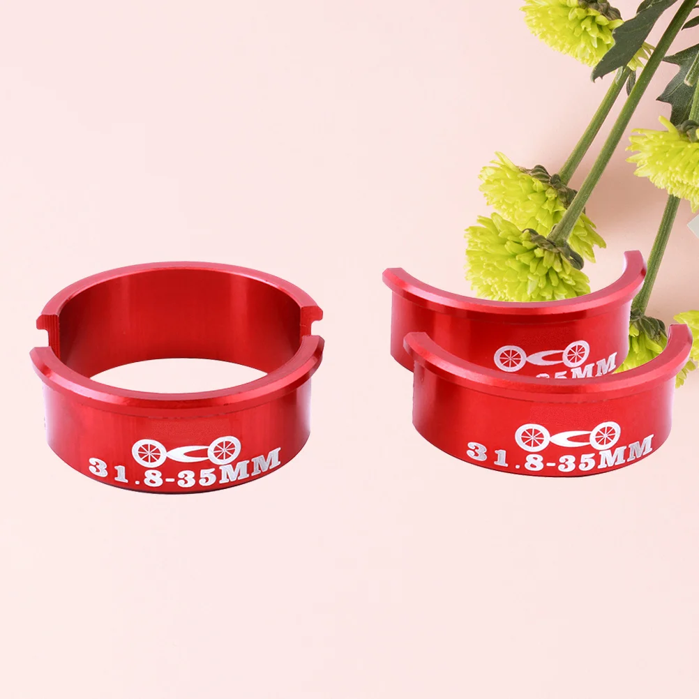 

4 pcs Handlebar Conversion Sheet 31.8Mm To 35Mm Aluminum Alloy Bike Stem Spacer For Oversized Handlebars Adapter Riding