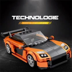 367PCS Orange Sports Car Building Block City Vehicle Classic Car Model Bricks Desktop Display DIY Toys For Kids Holiday Gifts