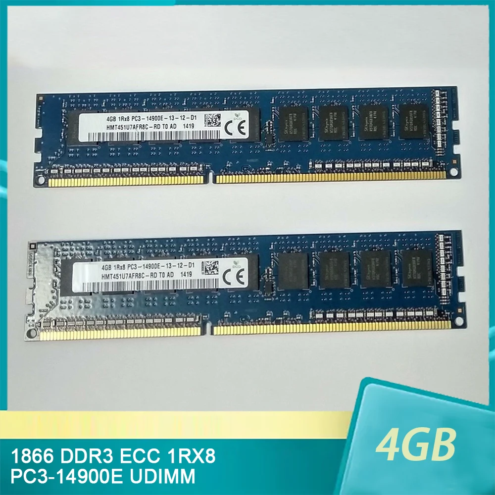 

1 Pcs 4GB 4G 1866 DDR3 ECC 1RX8 PC3-14900E UDIMM RAM For SK Hynix Memory