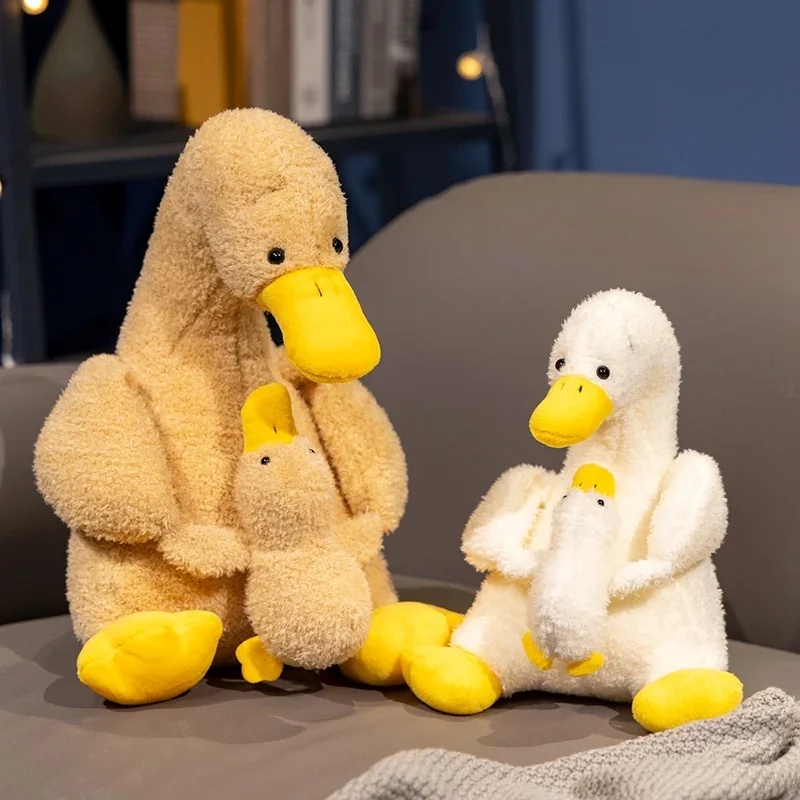 

Stuffed Animals Mother and Son Duck Plush Toys Sleeping Lifelike Goose Simulation Duck Plush Doll Kawaii Cartoon