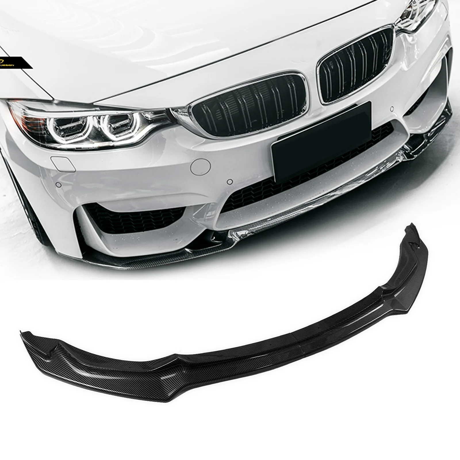 

For BMW F80 M3 4-Door Sedan F82 F83 M4 2-Door Coupe Cabrio 2015-2020 Front Bumper Spoiler Lip Car Lower Protector Blade Splitter