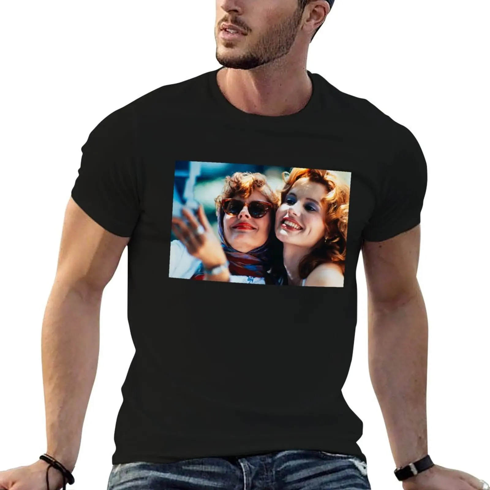 

Thelma & Louise poster classic movie T-Shirt anime tshirt t shirts for man pack cotton T-Shirt