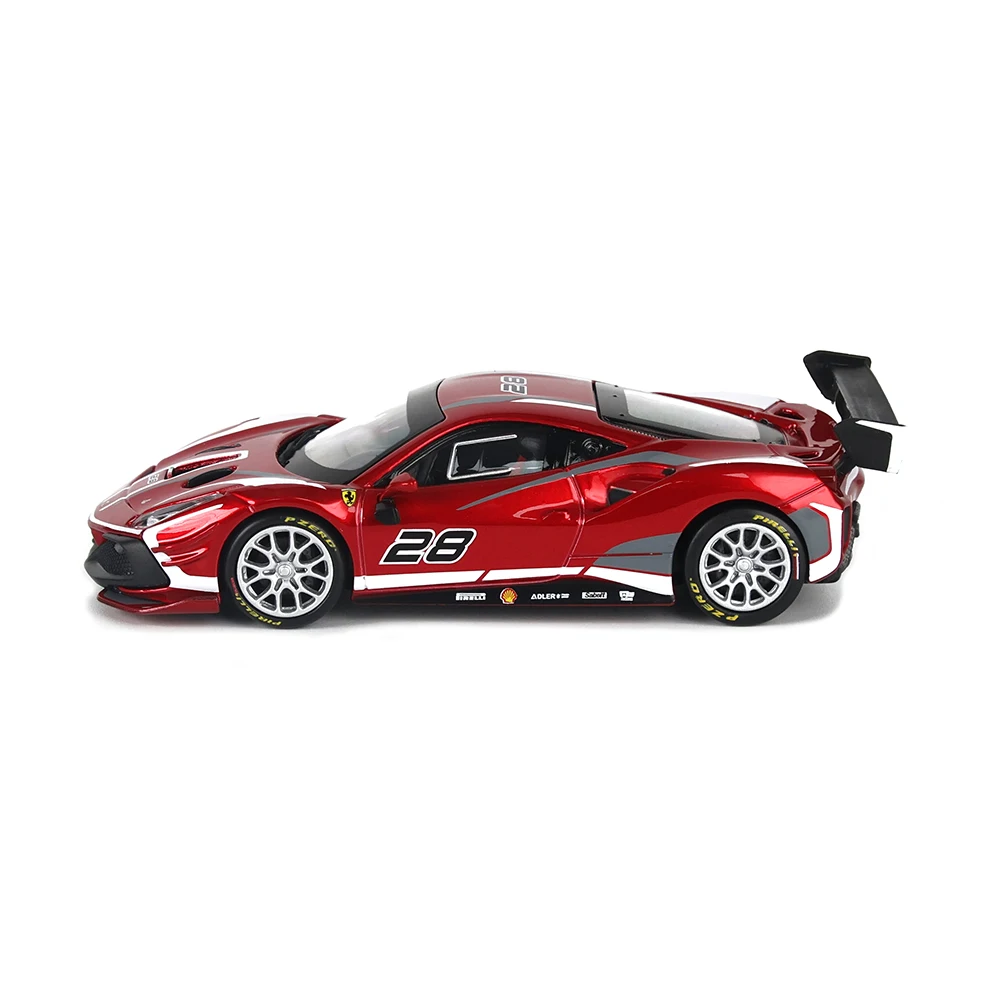 Bburago 1:43 Set Collection Ferrari 488 CHALLENGE EVO 2020 Alloy Luxury Vehicle Diecast Pull Back Cars Model Toy Collection Gift