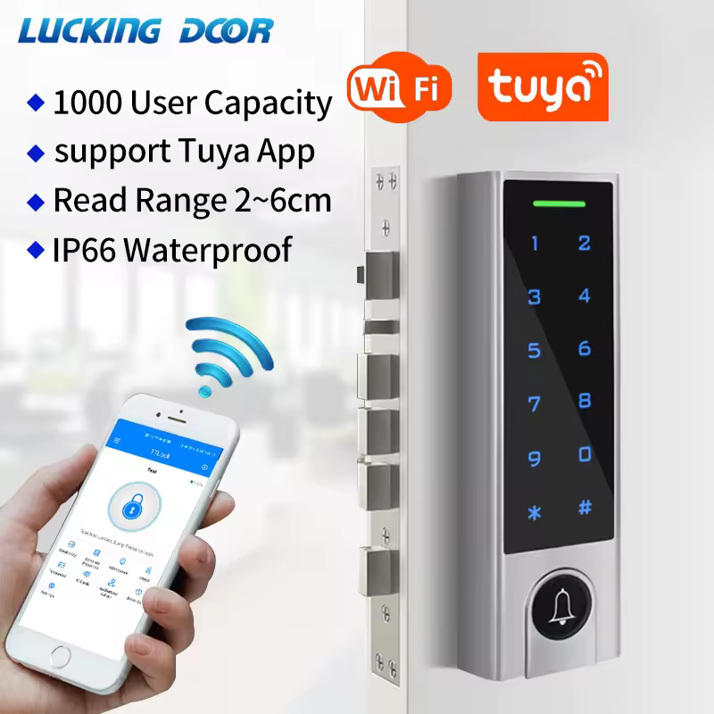 H3/hf3 tuya 2.4g wifi טביעת אצבע מקלדת 125khz rfid בקר גישה rfid