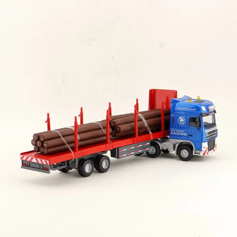 1:50 Scale Diecast Toy Vehicle Model Timber Transport Truck Engineering Car Educational Collection Gift For Kid