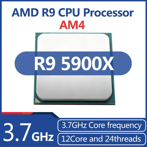 Procesor AMD 1 SZT. R9 5900X 3.7GHZ AM4 Zen3 12-rdzeniowy 24-wątkowy Pcie4 DDR4 Procesor AMD R9 5900X Cena hurtowa AMD