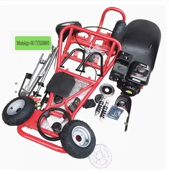 168CC modificato a quattro ruote moto drift go kart set completo di accessori per telaio del veicolo gruppo pneumatici da strada a benzina