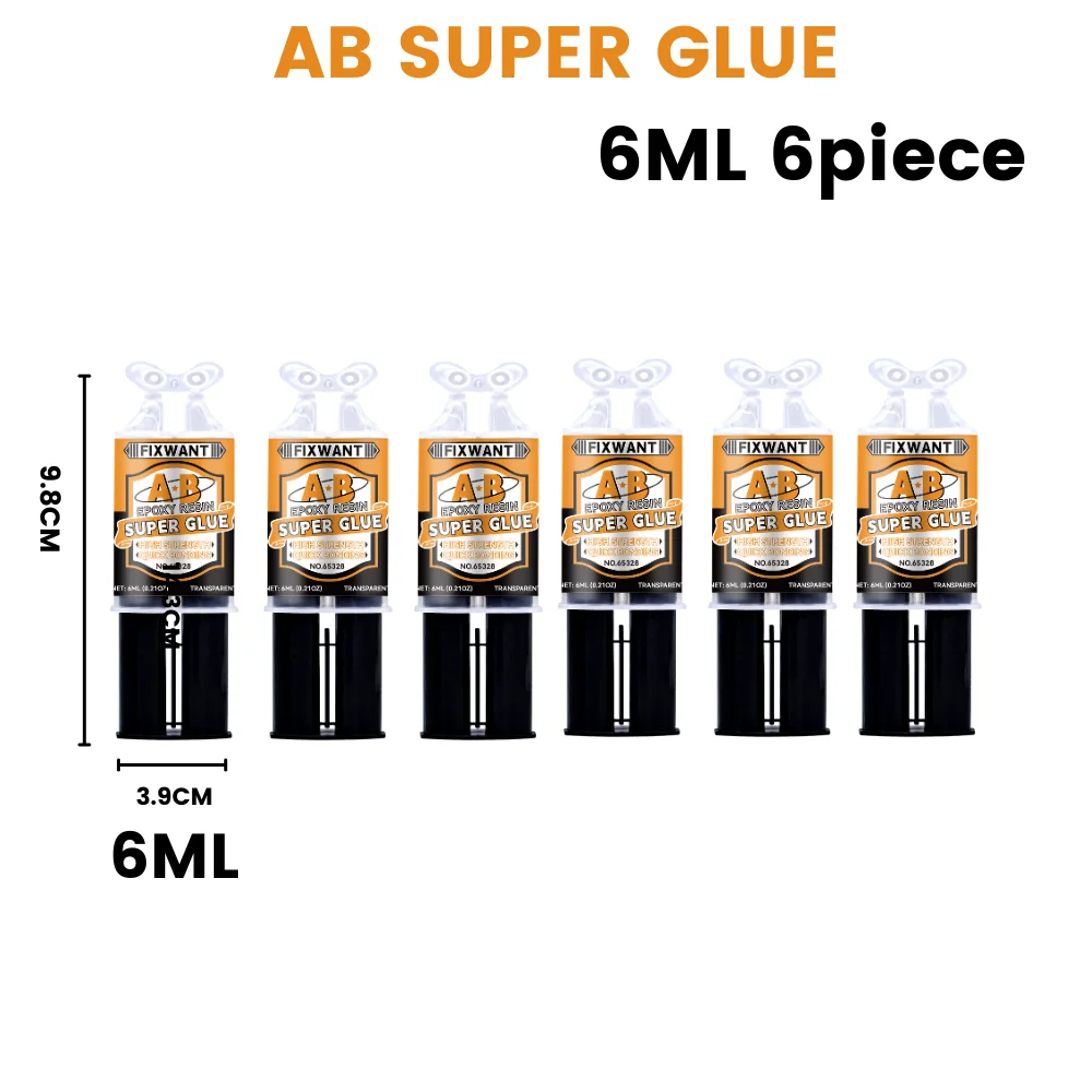 6/25 ml Epoxidharz AB Kleber Wasserdicht Instant Schnelle Klebstoff Reparatur Starker Super Flüssigkeitskleber Für Holz Kunststoff Metall Kleber Schweißen