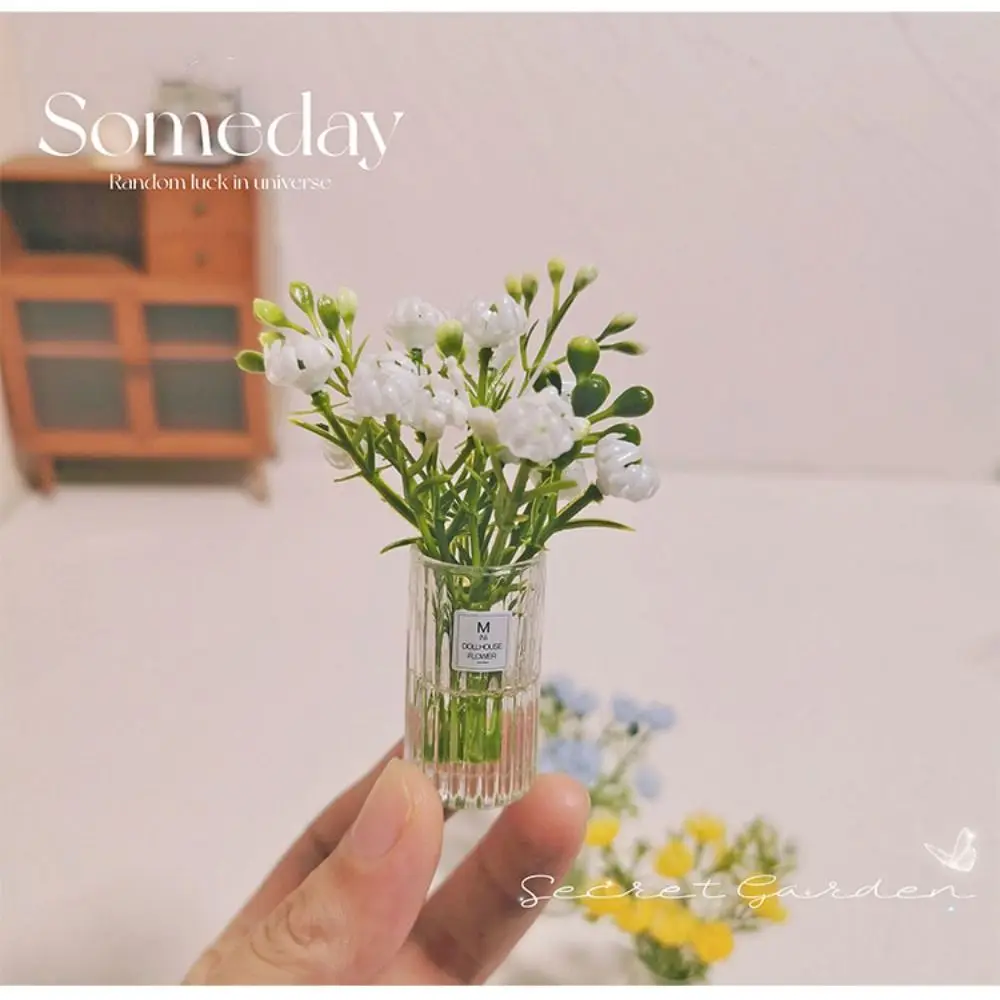 新しい 1:12 ドールハウスミニチュアテーブル花 4 スタイルミニ緑盆栽モデルデスクトップ車両搭載装飾品家の装飾