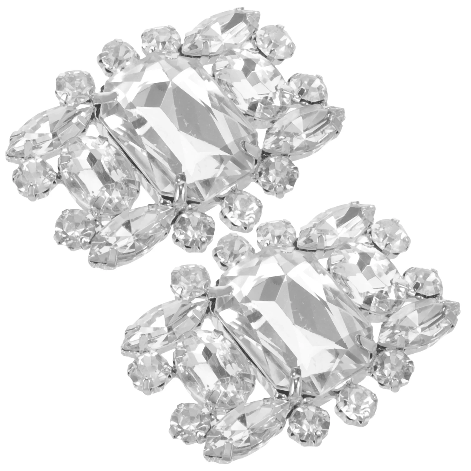 

2pcs Crystals Clips For Women Rhinestone Shoe Buckles Wedding Party Decoration Crystal Shoe Accessories Home Storage Organizer