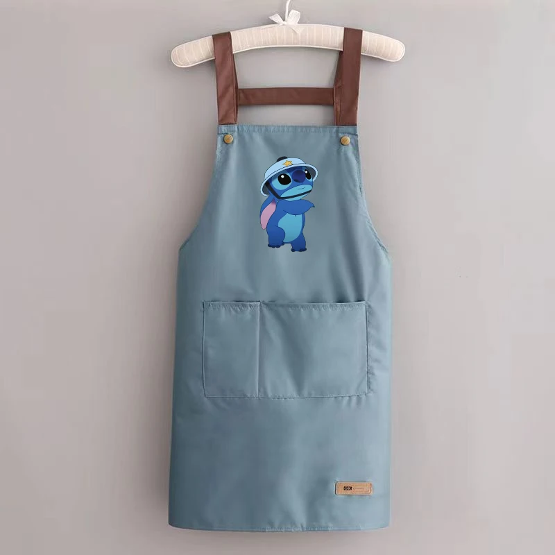 Lilo Stitch Apron Woman Man New Disney Anime Kawaii Cute Pinafore Kitchen Antifouling Pinny Home Fashion Accessory Adult Gift