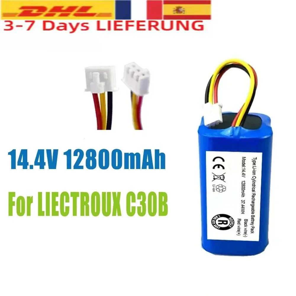 14.4V 12800mAh 100% New Original Battery Pack for Lirctroux C30B Robot Vacuum Cleaner Lithium Cell