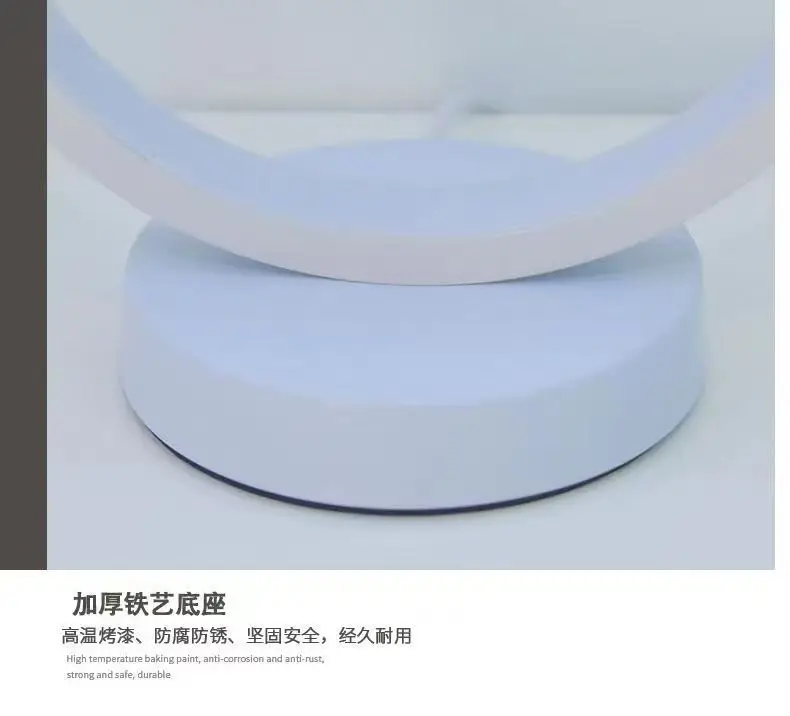 20CM LED Simple Circular Ring Table Lamp Bedroom Bedside Living Room Restaurant Hotel Decorative Lamp Dimmable Round Night Light - view 6