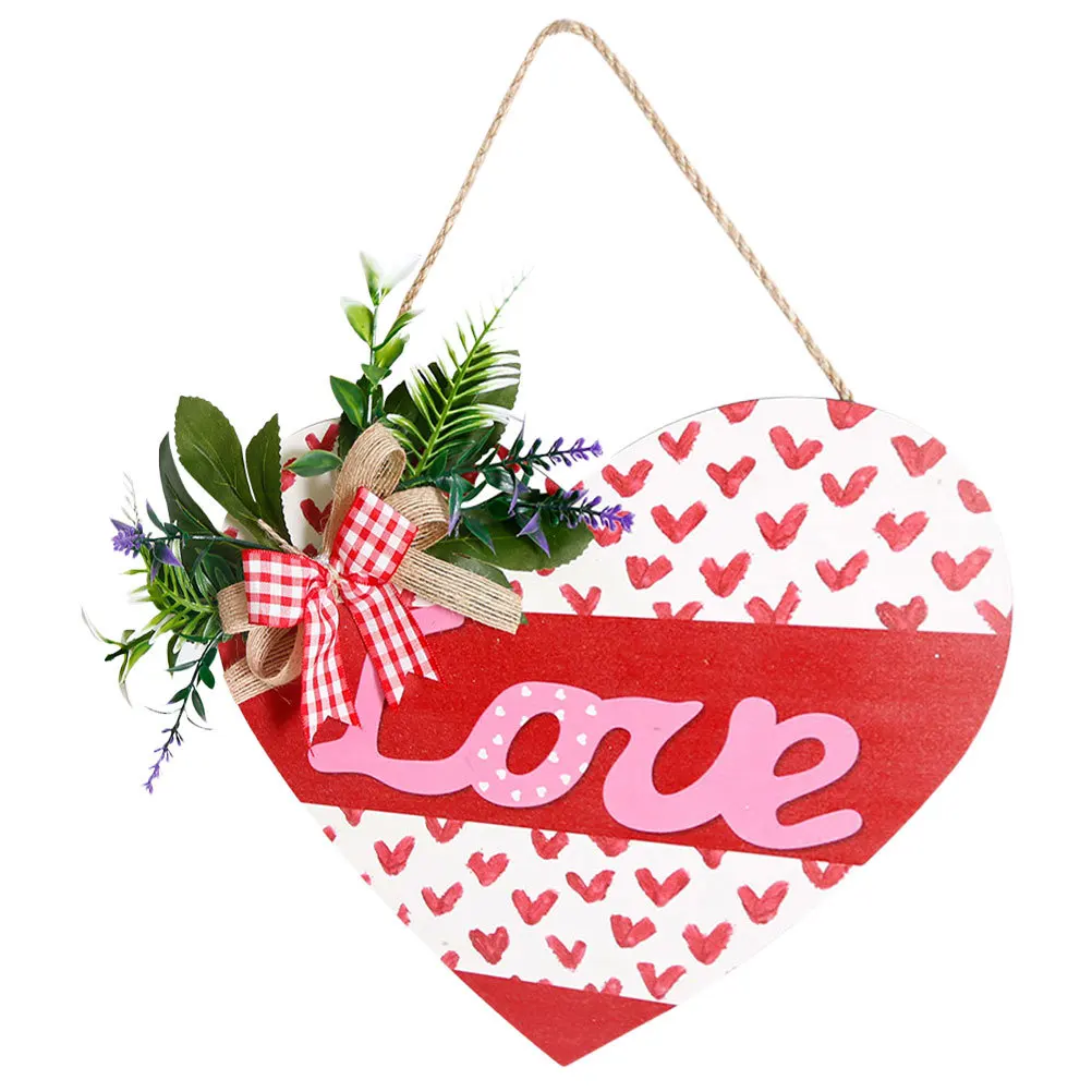 

Love Door Sign Hanging Home Decor Decoration Valentines Day Wall Heart Shaped Hanger