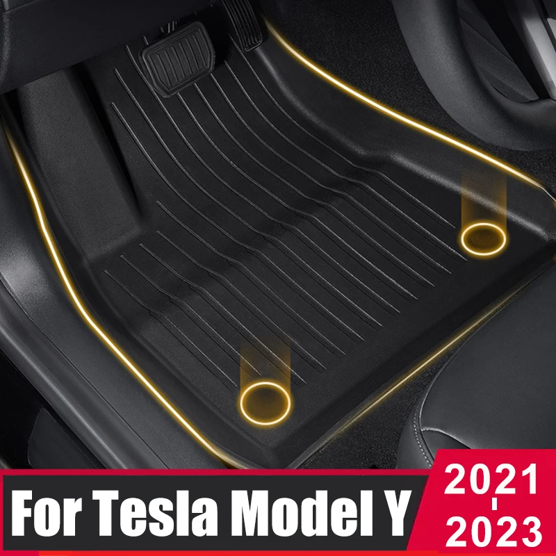 

TPE автомобильные коврики для Tesla Model Y 2021 2022 2023 на заказ, автомобильные коврики для ног, ковры, покрытие для ковров, аксессуары для внутренней отделки