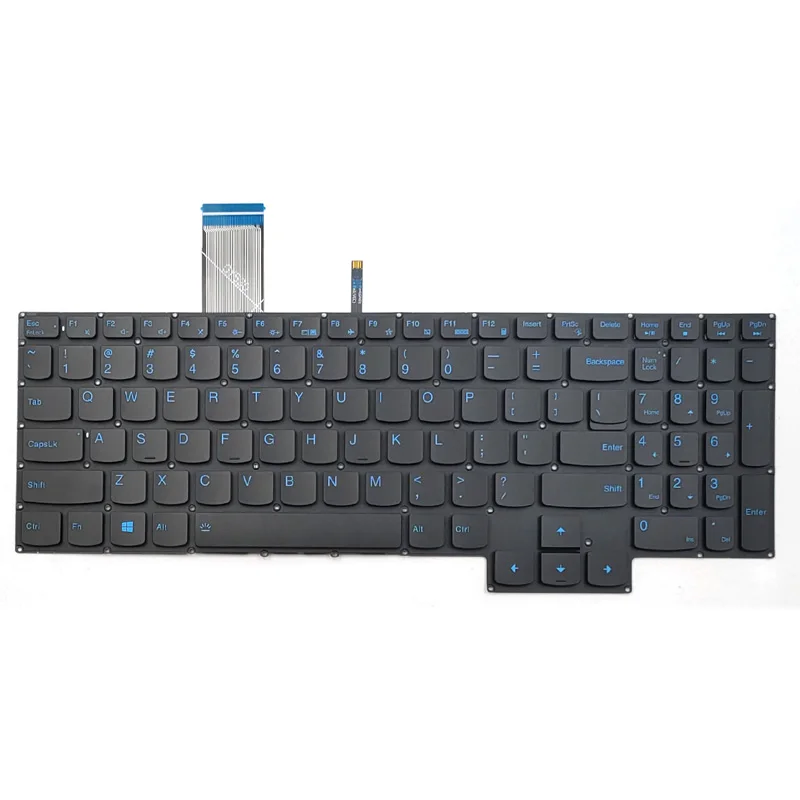 New For Lenovo Ideapad Gaming 3-15ARH05 3-15IMH05 Laptop Keyboard US Black With Blue Backlit