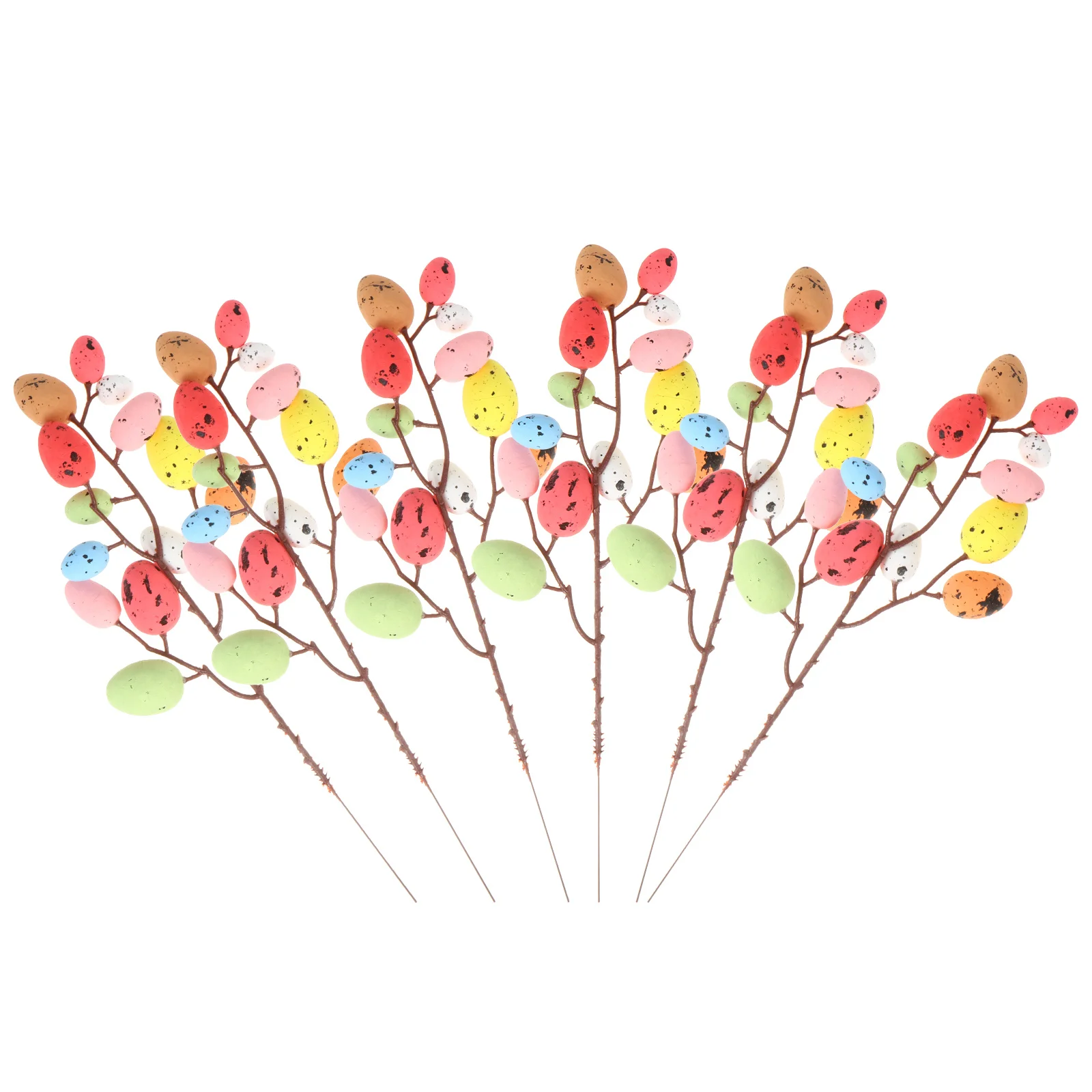 Adorno de Festival, huevos de Pascua, ramas de árbol, huevos artificiales coloridos para decoración de fiesta, accesorios de fotografía, sala de estar, hogar, 2024 DIY