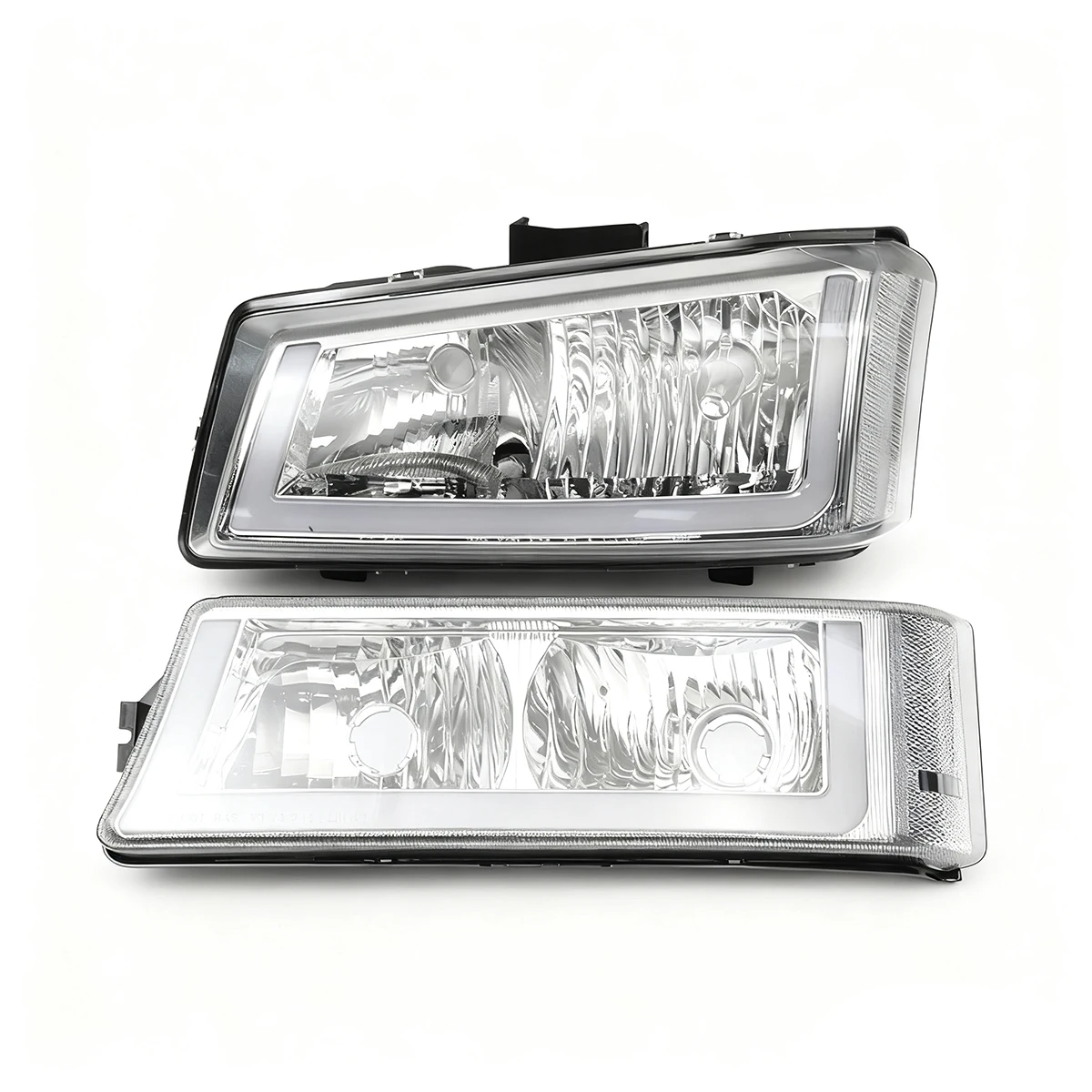 STLF مصابيح أمامية LED ساطعة عالية الجودة مطورة لسيارة شيفروليه سيلفرادو 2003 2004 2005 2006 #4