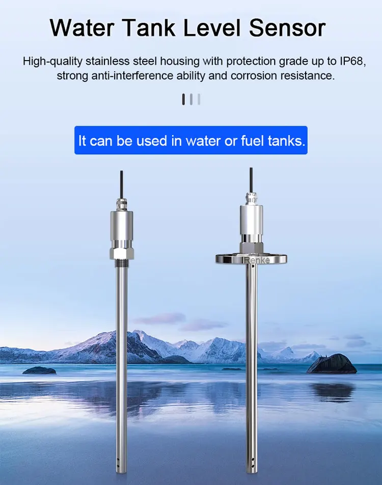 China Static Pressure Oil Fuel Level Gauge RS485 Capacitive Liquid Level Sensors