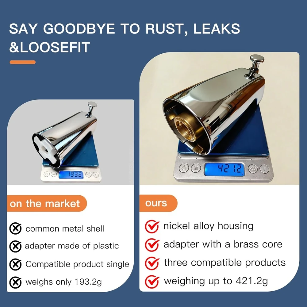 (AD11] Metal Chromel Bathtub Spout with Diverter,5.3