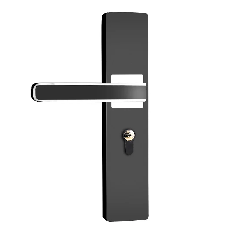 Bedroom Door Zinc Alloy Indoor Silent Lock Modern Minimalist Integrated Lock Wooden Door