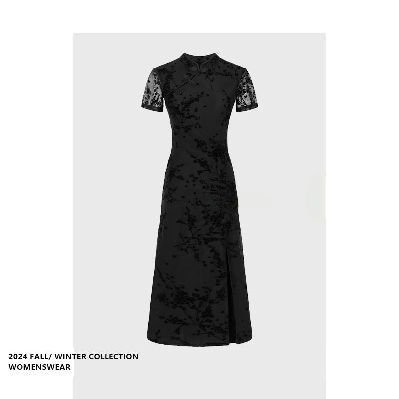 

Новое китайское платье-ципао Dr. Forever 2 Ink adow в ретро-стиле, летнее, модное, для повседневной носки, цельное, из других материалов