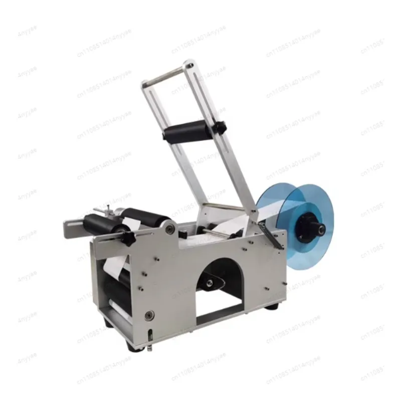 Manual semi-automatic round bottle labeling packaging machine glass plastic
