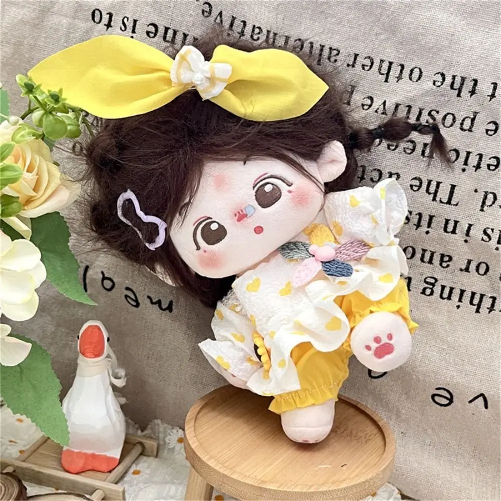 20cm New Cute Bunny Cotton Doll Clothes Bow Cos Gift Doll Accessories Handmade DIY Doll Cap Headdress