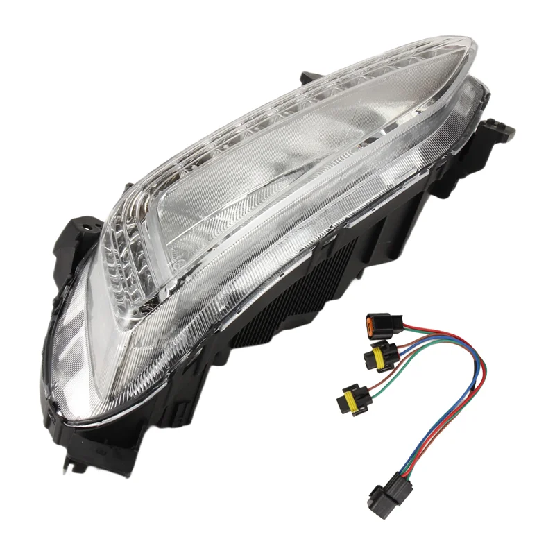 

LED Daytime Running Light Fog Light Headlight Assembly For Hyundai Santa Fe Sport IX45 2016-2018 Car Accessories-A97E