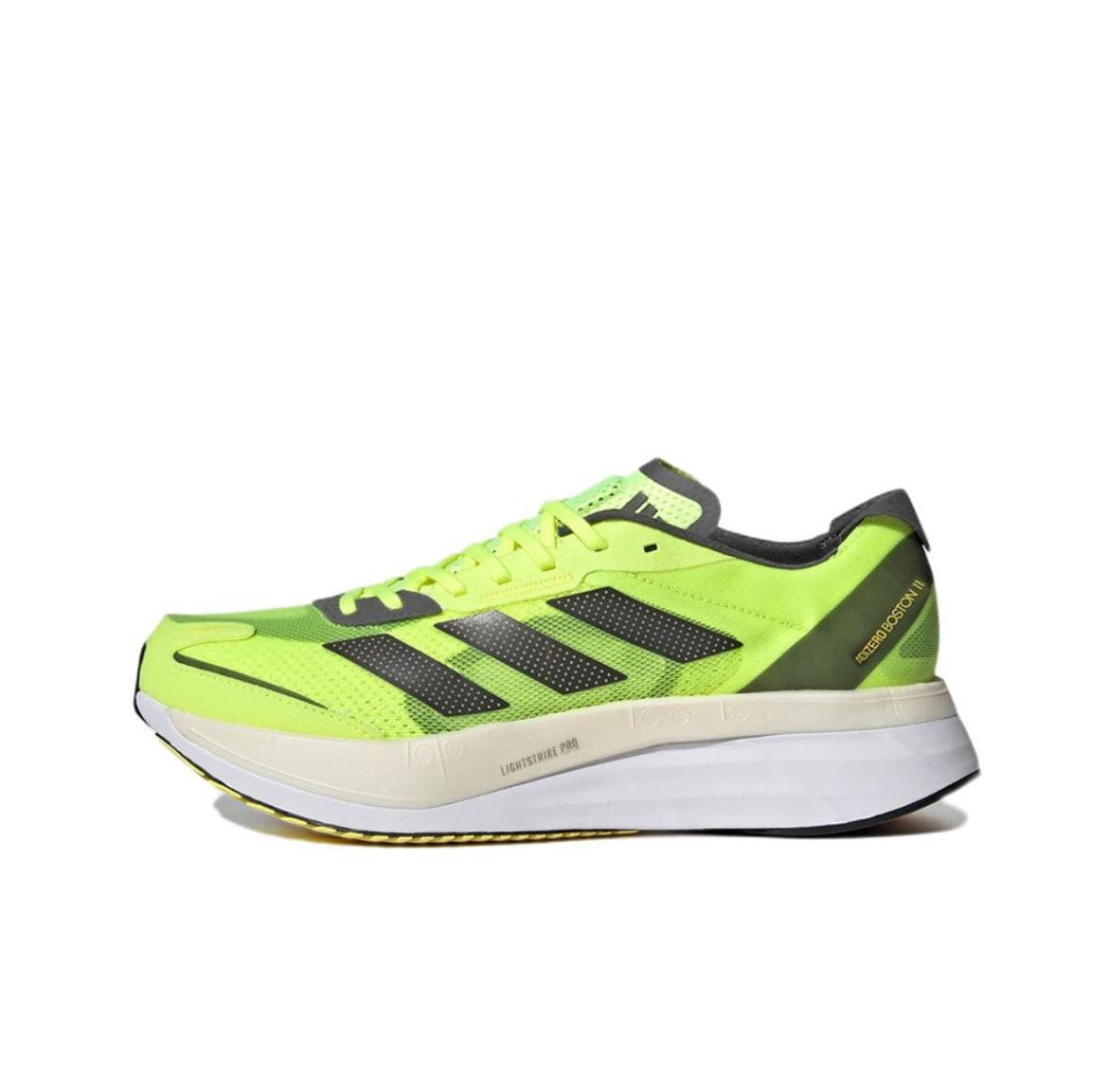 Adidas Adizero Boston 11 'Solar Yellow Night Metallic' GX6650 Comfortable low-top marathon running shoes for men and women