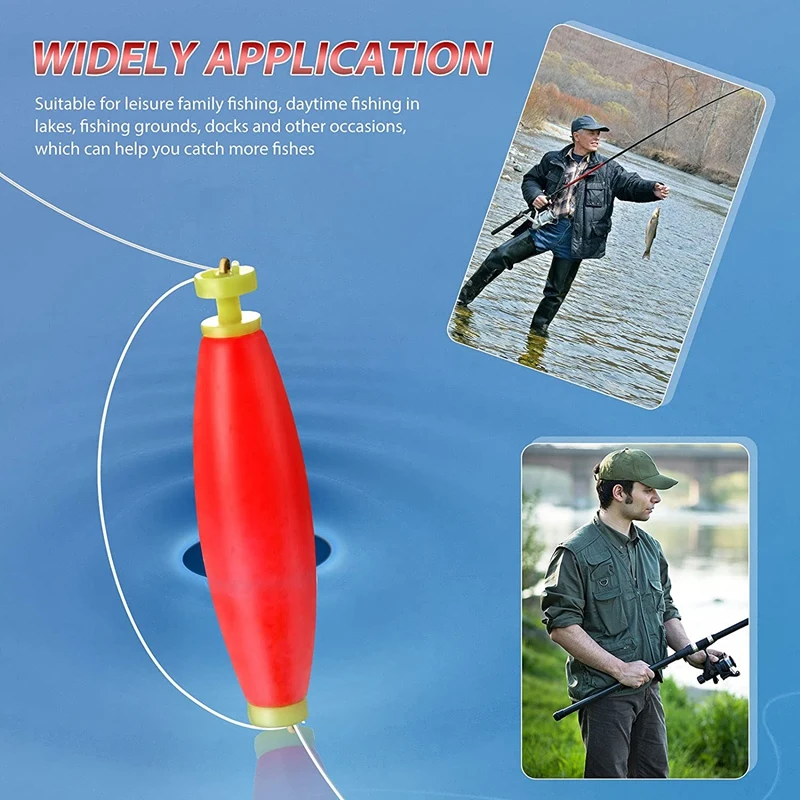 20 Pieces Fishing Bobbers Weighted Foam Snap On Float Weighted Bobbers For Fishing Tackle Accessories Fishing Supplies